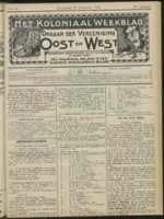 Het Koloniaal Weekblad (30 september 1909) : Orgaan der Vereeniging Oost en West, Vereeniging Oost en West