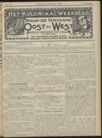 Het Koloniaal Weekblad (4 november 1909) : Orgaan der Vereeniging Oost en West, Vereeniging Oost en West