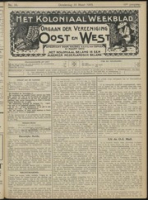 Het Koloniaal Weekblad (10 maart 1910) : Orgaan der Vereeniging Oost en West, Vereeniging Oost en West
