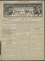 Het Koloniaal Weekblad (17 maart 1910) : Orgaan der Vereeniging Oost en West, Vereeniging Oost en West