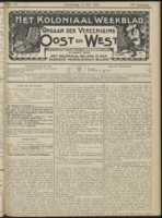 Het Koloniaal Weekblad (12 mei 1910) : Orgaan der Vereeniging Oost en West, Vereeniging Oost en West