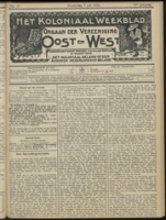 Het Koloniaal Weekblad (7 juli 1910) : Orgaan der Vereeniging Oost en West, Vereeniging Oost en West