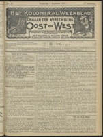 Het Koloniaal Weekblad (1 september 1910) : Orgaan der Vereeniging Oost en West, Vereeniging Oost en West