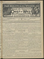 Het Koloniaal Weekblad (15 september 1910) : Orgaan der Vereeniging Oost en West, Vereeniging Oost en West