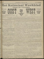 Het Koloniaal Weekblad (9 februari 1911) : Orgaan der Vereeniging Oost en West, Vereeniging Oost en West