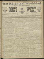 Het Koloniaal Weekblad (9 maart 1911) : Orgaan der Vereeniging Oost en West, Vereeniging Oost en West