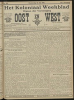 Het Koloniaal Weekblad (13 juli 1911) : Orgaan der Vereeniging Oost en West, Vereeniging Oost en West