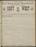 Het Koloniaal Weekblad (27 juli 1911) : Orgaan der Vereeniging Oost en West, Vereeniging Oost en West