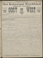 Het Koloniaal Weekblad (9 november 1911) : Orgaan der Vereeniging Oost en West, Vereeniging Oost en West