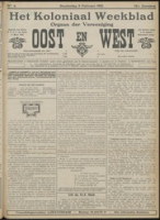 Het Koloniaal Weekblad (8 februari 1912) : Orgaan der Vereeniging Oost en West
