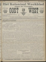 Het Koloniaal Weekblad (7 maart 1912) : Orgaan der Vereeniging Oost en West
