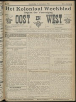 Het Koloniaal Weekblad (7 november 1912) : Orgaan der Vereeniging Oost en West