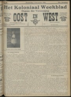 Het Koloniaal Weekblad (5 december 1912) : Orgaan der Vereeniging Oost en West