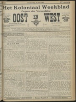 Het Koloniaal Weekblad (5 juni 1913) : Orgaan der Vereeniging Oost en West