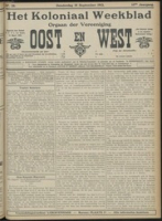 Het Koloniaal Weekblad (18 september 1913) : Orgaan der Vereeniging Oost en West