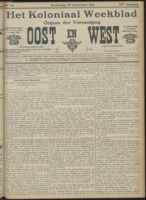 Het Koloniaal Weekblad (25 september 1913) : Orgaan der Vereeniging Oost en West