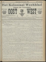 Het Koloniaal Weekblad (13 november 1913) : Orgaan der Vereeniging Oost en West