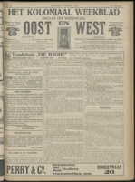 Het Koloniaal Weekblad (21 september 1916) : Orgaan der Vereeniging Oost en West, Vereeniging Oost en West