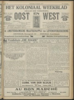 Het Koloniaal Weekblad (9 augustus 1917) : Orgaan der Vereeniging Oost en West, Vereeniging Oost en West