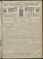 Het Koloniaal Weekblad (15 augustus 1918) : Orgaan der Vereeniging Oost en West, Vereeniging Oost en West