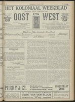 Het Koloniaal Weekblad (10 october 1918) : Orgaan der Vereeniging Oost en West, Vereeniging Oost en West