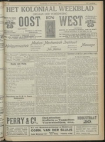 Het Koloniaal Weekblad (21 november 1918) : Orgaan der Vereeniging Oost en West, Vereeniging Oost en West