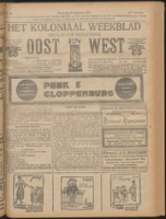 Het Koloniaal Weekblad (22 september 1921) : Orgaan der Vereeniging Oost en West, Vereeniging Oost en West