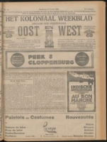 Het Koloniaal Weekblad (27 october 1921) : Orgaan der Vereeniging Oost en West, Vereeniging Oost en West