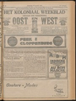 Het Koloniaal Weekblad (10 november 1921) : Orgaan der Vereeniging Oost en West, Vereeniging Oost en West