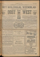 Het Koloniaal Weekblad (17 mei 1923) : Orgaan der Vereeniging Oost en West, Vereeniging Oost en West