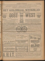 Het Koloniaal Weekblad (4 october 1923) : Orgaan der Vereeniging Oost en West, Vereeniging Oost en West