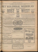Het Koloniaal Weekblad (4 september 1924) : Orgaan der Vereeniging Oost en West, Vereeniging Oost en West