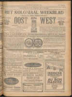 Het Koloniaal Weekblad (9 october 1924) : Orgaan der Vereeniging Oost en West, Vereeniging Oost en West