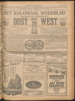 Het Koloniaal Weekblad (6 november 1924) : Orgaan der Vereeniging Oost en West, Vereeniging Oost en West