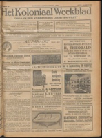 Het Koloniaal Weekblad (19 november 1925) : Orgaan der Vereeniging Oost en West