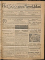 Het Koloniaal Weekblad (14 januari 1926) : Orgaan der Vereeniging Oost en West