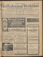 Het Koloniaal Weekblad (15 april 1926) : Orgaan der Vereeniging Oost en West
