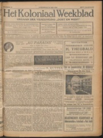 Het Koloniaal Weekblad (12 mei 1926) : Orgaan der Vereeniging Oost en West