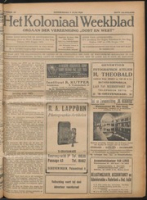 Het Koloniaal Weekblad (3 juni 1926) : Orgaan der Vereeniging Oost en West