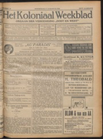 Het Koloniaal Weekblad (5 augustus 1926) : Orgaan der Vereeniging Oost en West, Vereeniging Oost en West