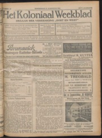 Het Koloniaal Weekblad (12 augustus 1926) : Orgaan der Vereeniging Oost en West, Vereeniging Oost en West