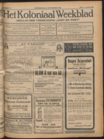 Het Koloniaal Weekblad (16 september 1926) : Orgaan der Vereeniging Oost en West, Vereeniging Oost en West