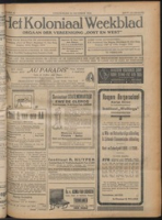 Het Koloniaal Weekblad (14 october 1926) : Orgaan der Vereeniging Oost en West, Vereeniging Oost en West