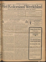 Het Koloniaal Weekblad (3 februari 1927) : Orgaan der Vereeniging Oost en West, Vereeniging Oost en West