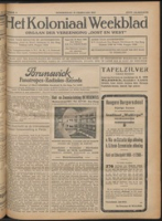 Het Koloniaal Weekblad (10 februari 1927) : Orgaan der Vereeniging Oost en West, Vereeniging Oost en West