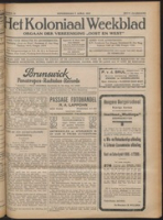 Het Koloniaal Weekblad (7 april 1927) : Orgaan der Vereeniging Oost en West, Vereeniging Oost en West