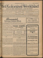 Het Koloniaal Weekblad (21 april 1927) : Orgaan der Vereeniging Oost en West, Vereeniging Oost en West