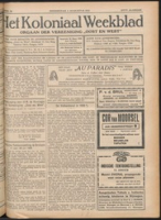 Het Koloniaal Weekblad (4 augustus 1927) : Orgaan der Vereeniging Oost en West, Vereeniging Oost en West