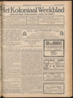 Het Koloniaal Weekblad (18 augustus 1927) : Orgaan der Vereeniging Oost en West, Vereeniging Oost en West