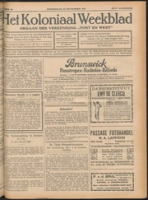 Het Koloniaal Weekblad (22 september 1927) : Orgaan der Vereeniging Oost en West, Vereeniging Oost en West